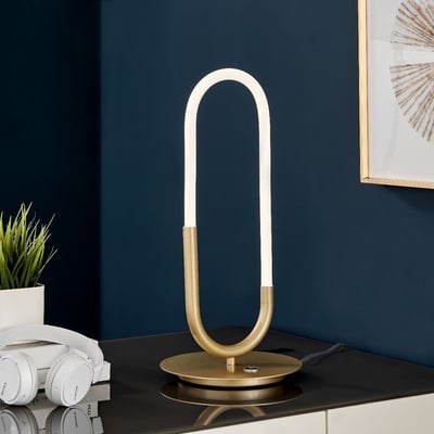 Led Single Clip Table Lamp // Sandy Gold